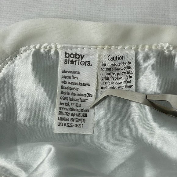 Baby Starters Sock Monkey Lovey Green Baby Security Blanket Knit Plush Rattle - Picture 6 of 6